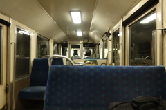 井川線のトロッコの車内