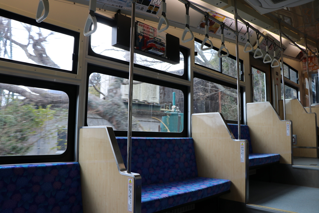 箱根登山ケーブルカーの車内