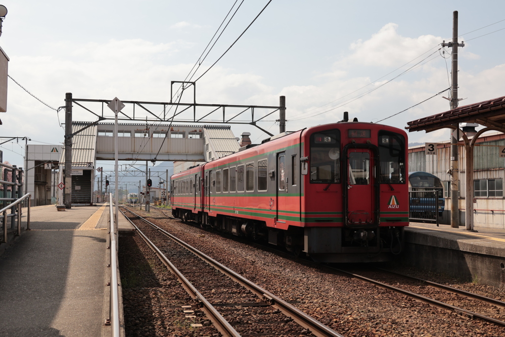 会津田島駅に到着！