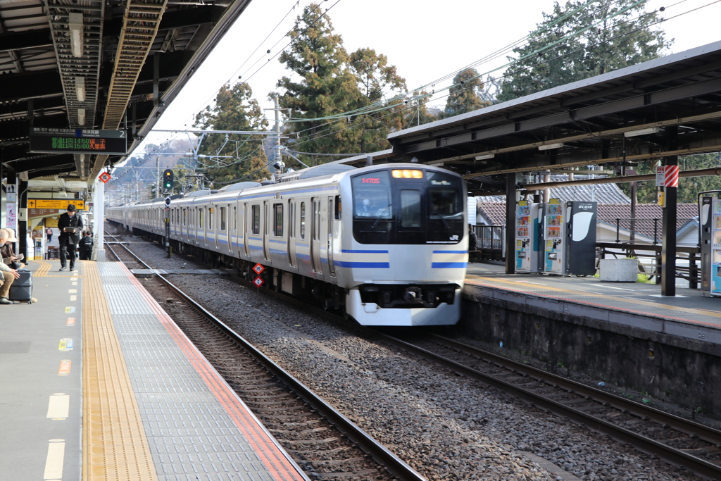 北鎌倉駅に入線！