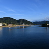 萩市内を流れる松本川の景色