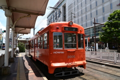 松山市駅前に到着！！