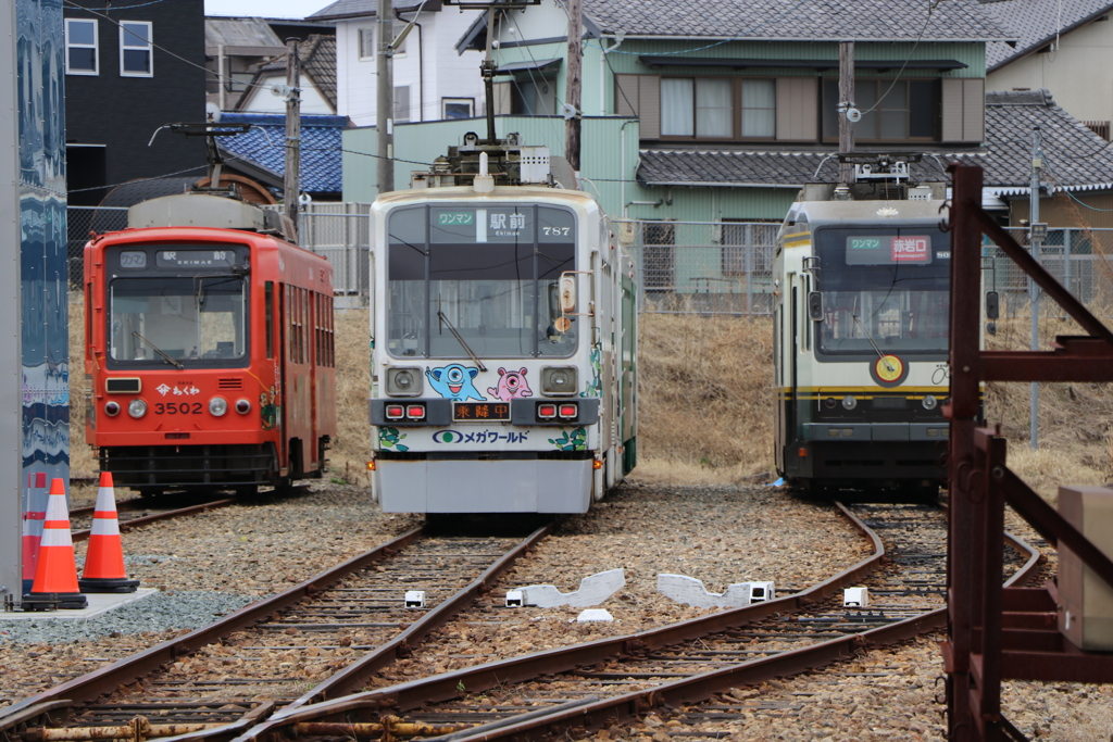 赤岩口駅前には検車区がありました！