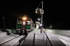 夜の只見駅➀