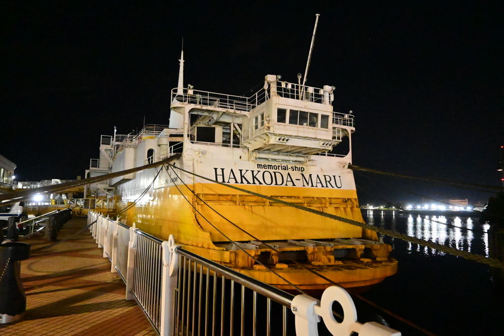 夜の懐かしの八甲田丸