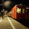 夜の只見駅