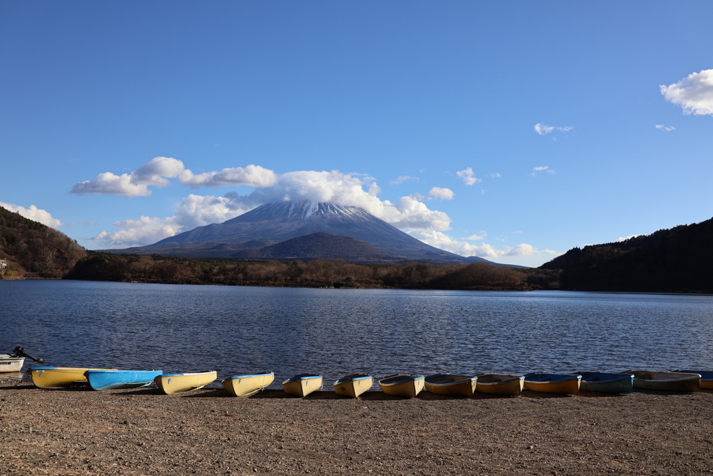 本栖湖からの富士山