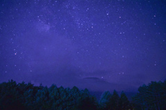 岩手山と星空