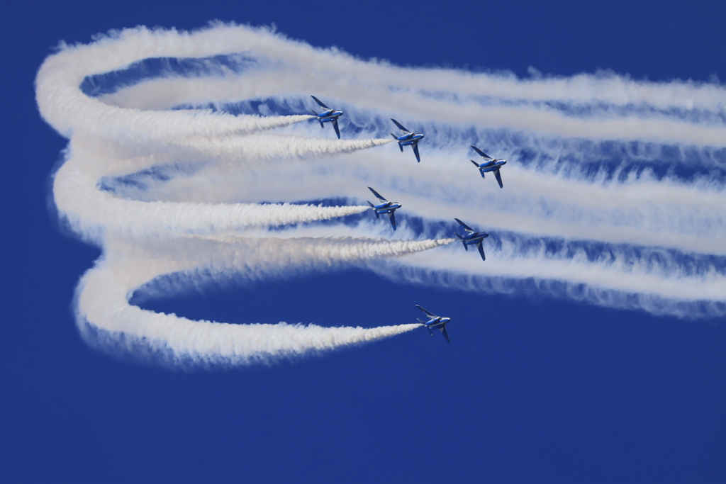 築城基地航空祭ブルーインパルス曲技飛行7