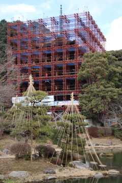 工事中の五重塔