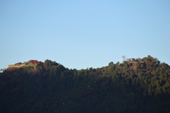 朝日を浴びた津和野城跡3