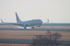 JAL機着地