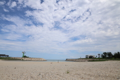 砂浜と夏空