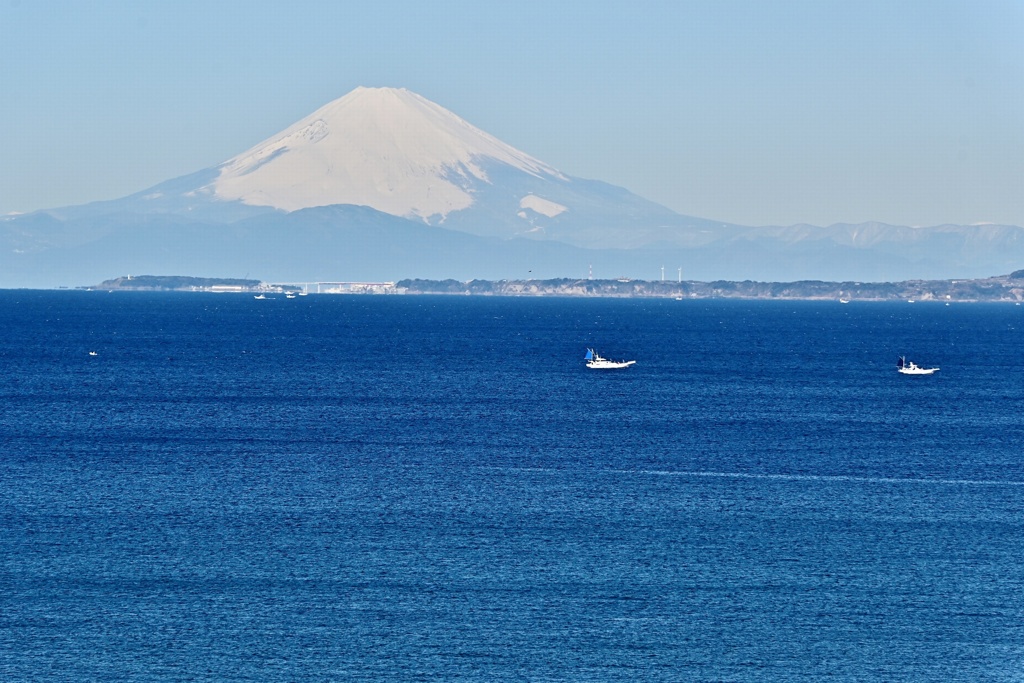 三浦半島と富士山