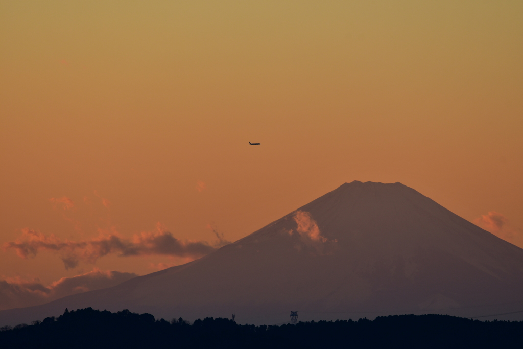 富士山と飛行機Ⅵ