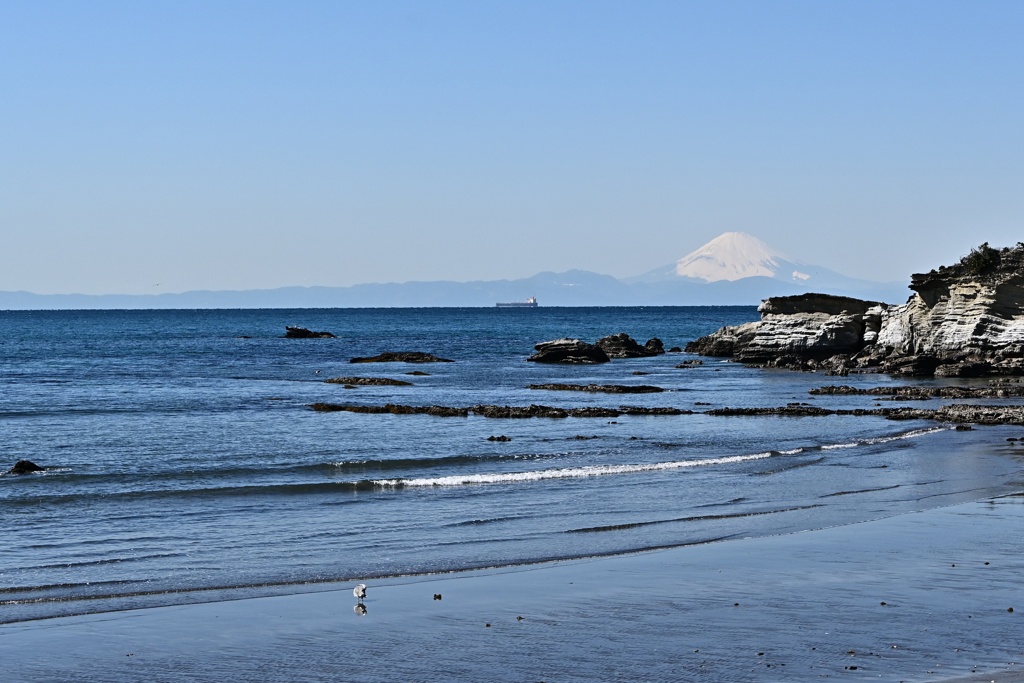 原岡海岸の富士山