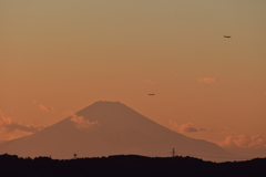 富士山と飛行機Ⅴ