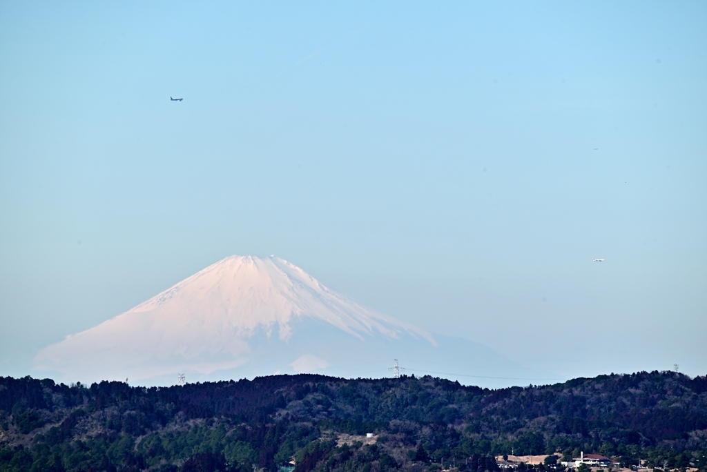 富士山と飛行機 2023