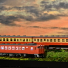 中房総鉄道の夕景