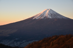 三ッ峠山からの黎明富士