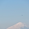 富士山上空通過