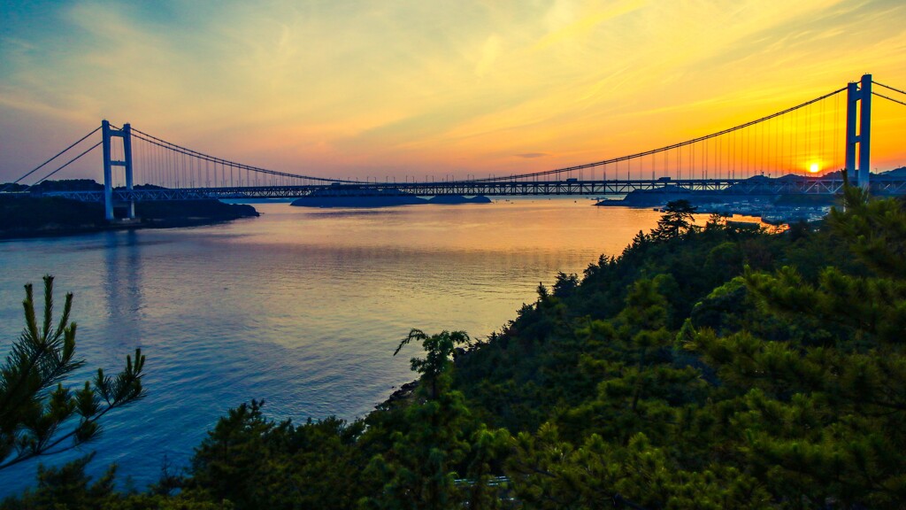 下津井瀬戸の夕景