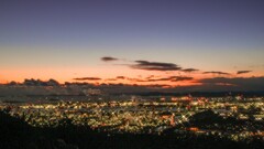 夕景の水島コンビナート
