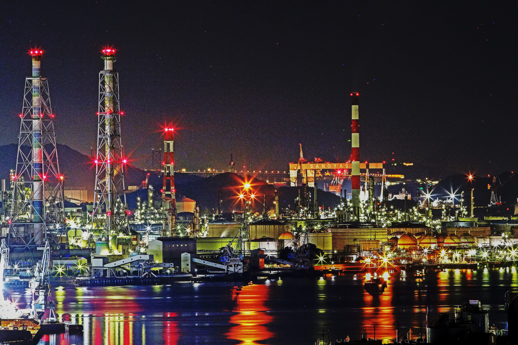 水島の工場夜景 ①