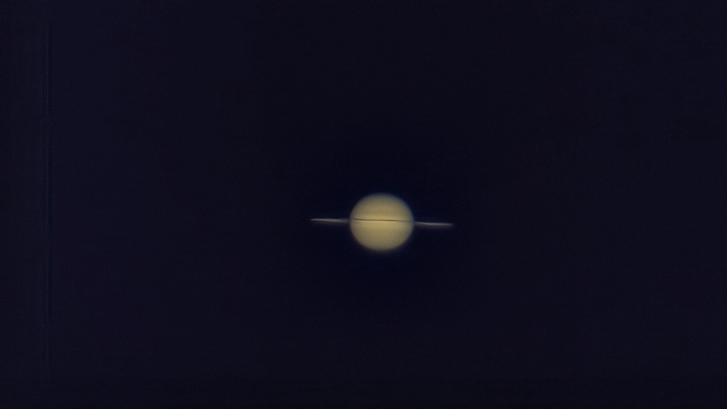 土星の輪が細くなってます(10月初旬撮影)