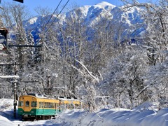 富山地鉄の冬