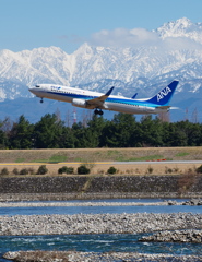 立山 神通川 飛行機