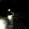 雨の夜道