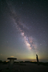 三瓶山山頂の天の川