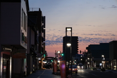 通町の夕やけ