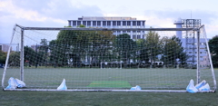 サッカー場の朝