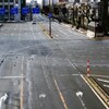 正月の大通りの交差点