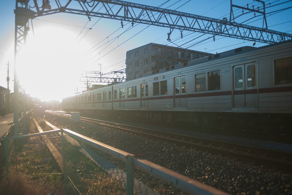 お写ん歩(43)-1（朝日×電車）