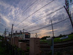電車と夕焼け(4)