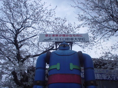 お出かけ(227)-5（桜×ロボット@埼玉自動車大学）