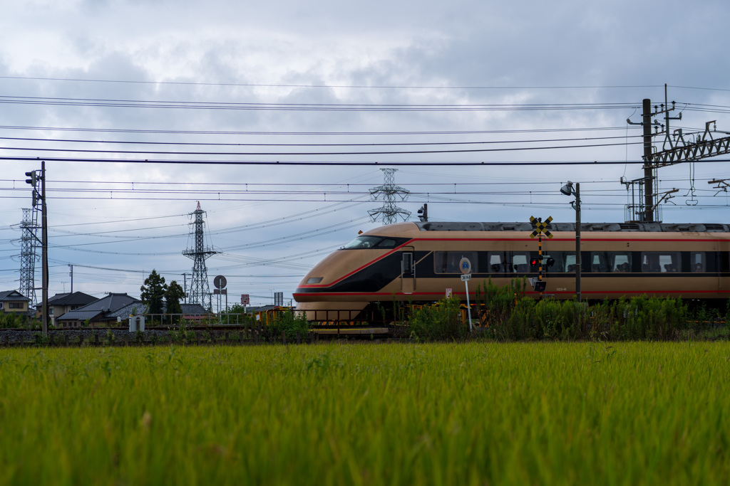 お写ん歩(8)-2（曇り空×電車）