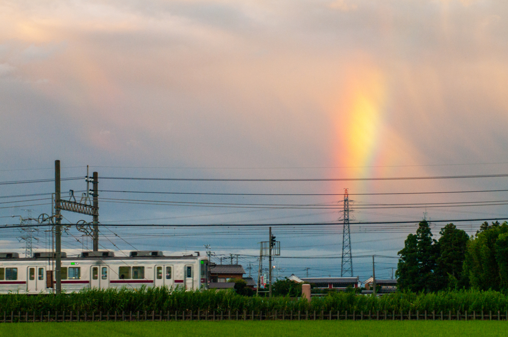 電車と虹(3)