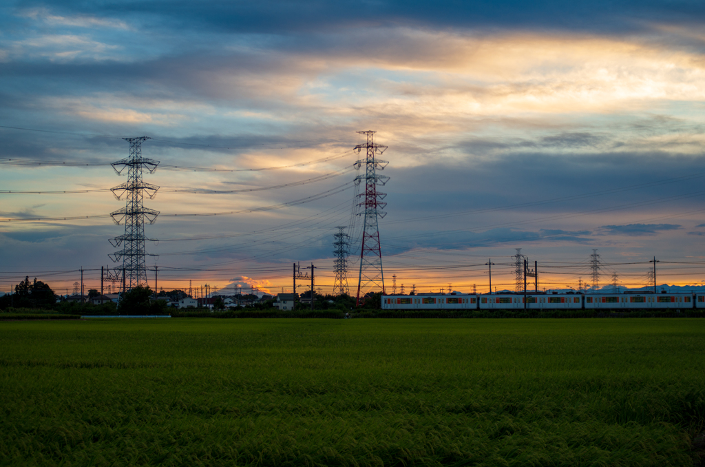 夕焼けと電車(13)-3