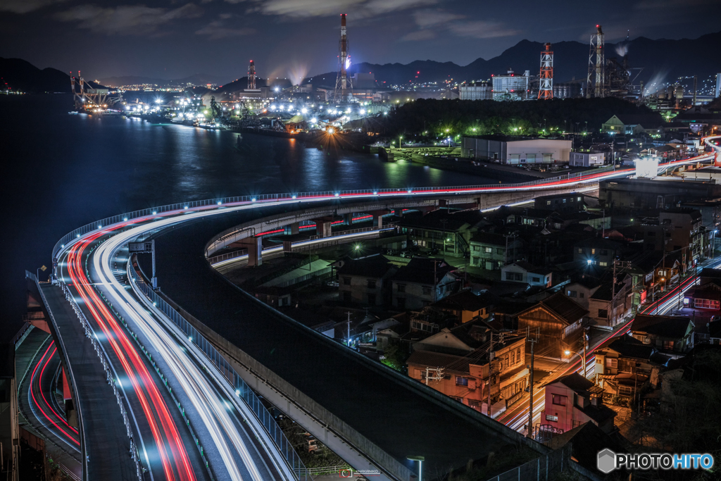 Kure city Night-View