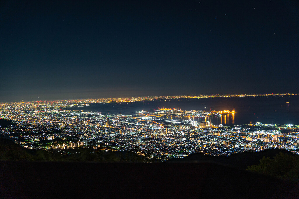 掬星台から見た神戸の夜景