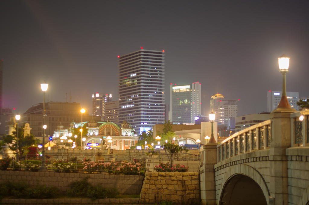 夜の中之島公園