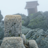 霧に巻かれた穂先