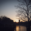 極楽橋と夕陽