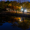 内堀に映る紅葉