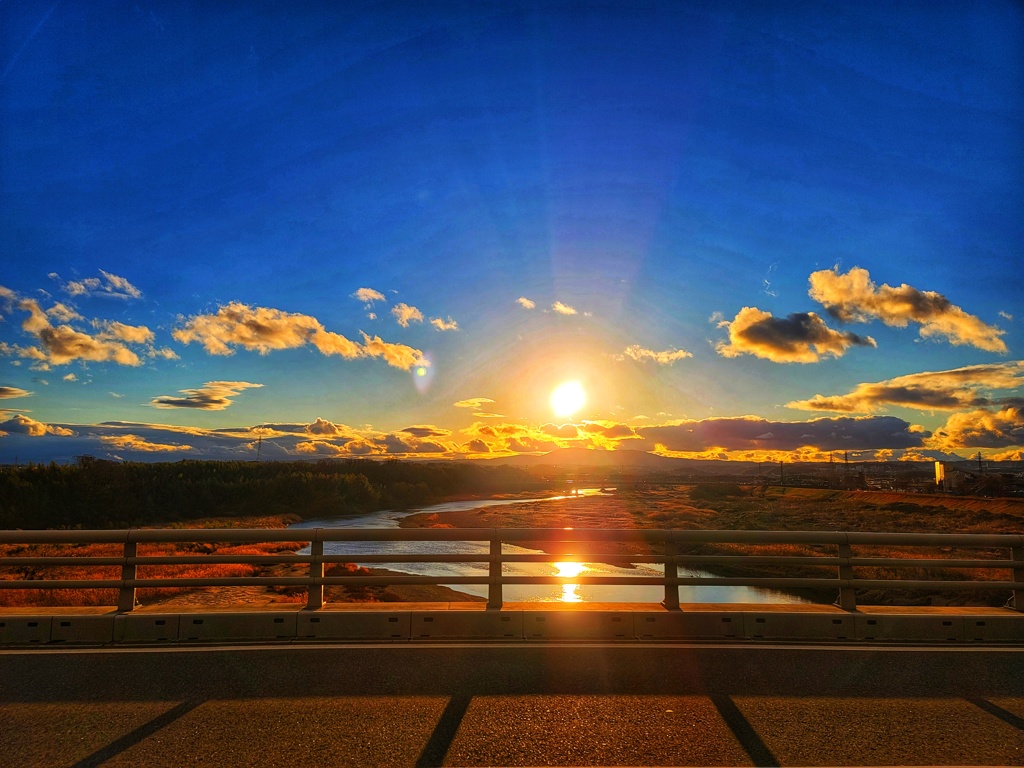 木津川の夕陽