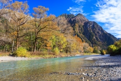 上高地おかわり 河原にて